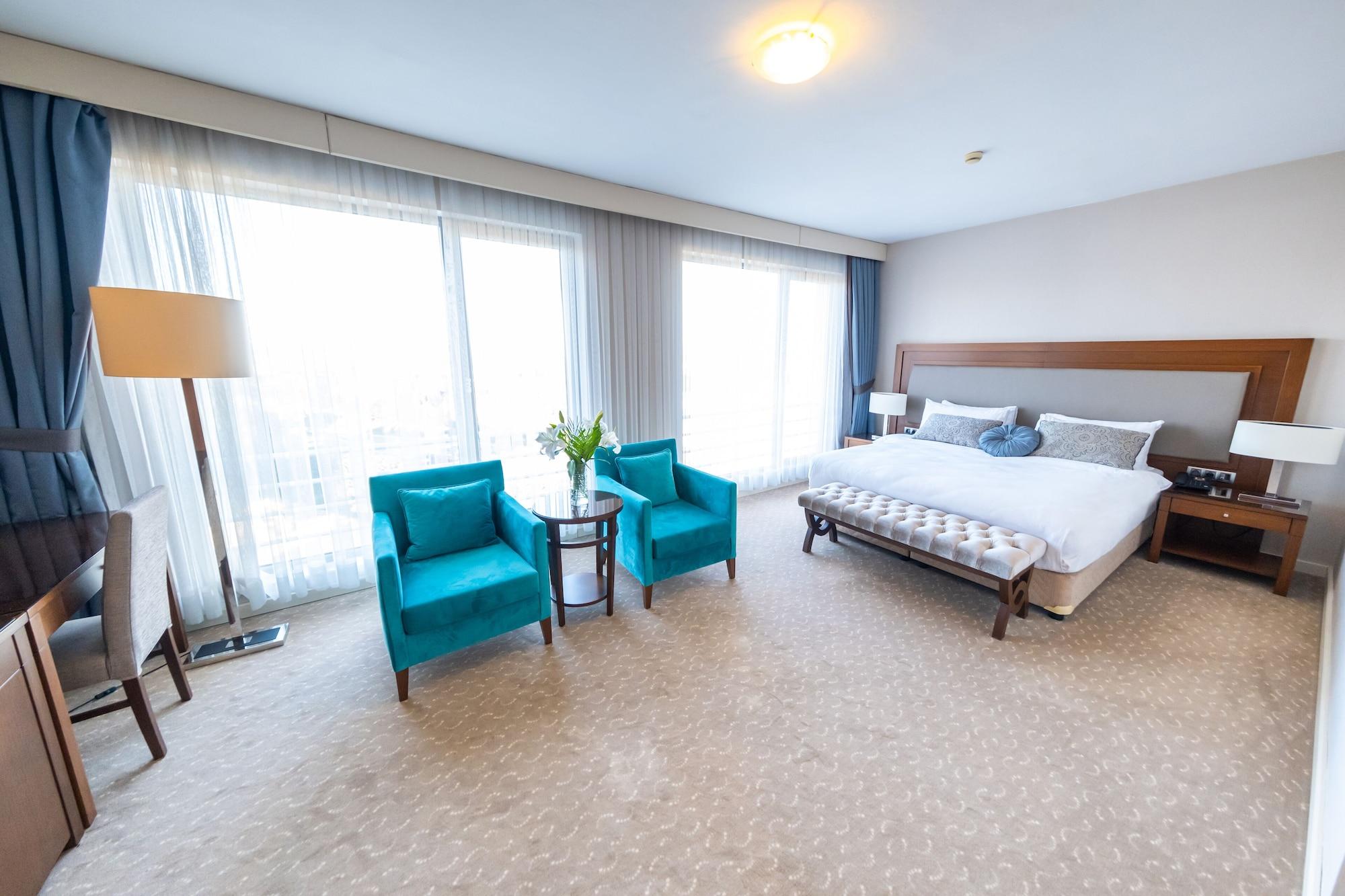 미라클 이스탄불 아시아 에어포트 호텔 앤 스파 외부 사진 A bedroom at the hotel